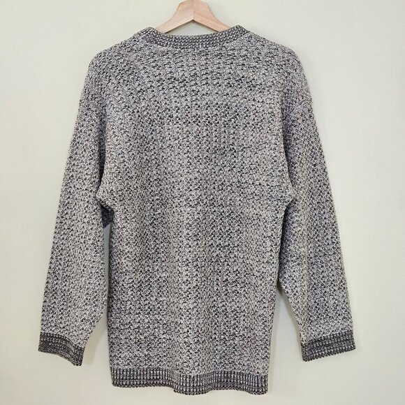 Profilo Sport Sweater Mens XL Marled Beige LS Crew Neck Wool Blend Preppy VTG - Picture 14 of 15